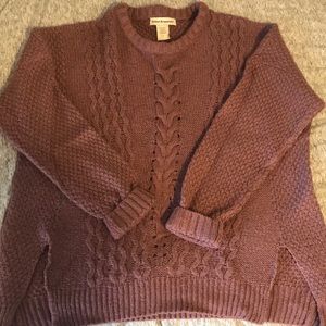 Mauve Knit Sweater Crew Neck